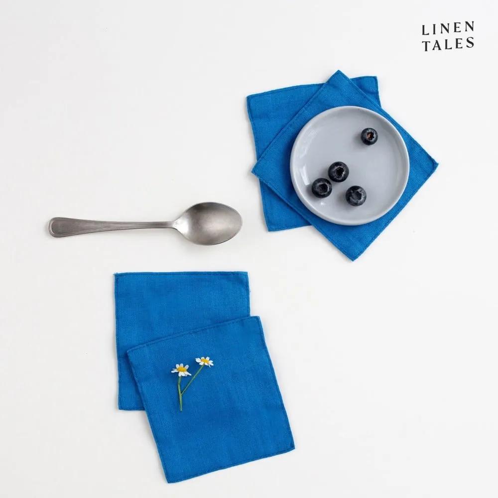 Сини подложки от плат в комплект от 4 броя - Linen Tales