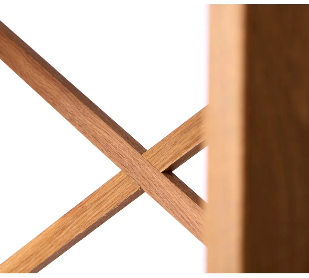 Стелаж от масивен дъб в естествен цвят 70x87 cm X-Shelf – Unique Furniture