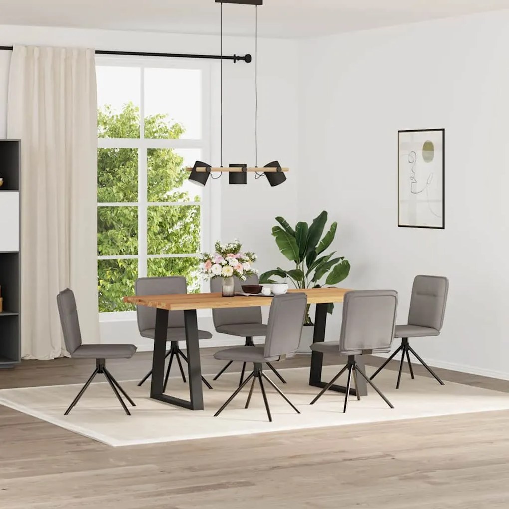 3315608 vidaXL Трапезни столове, 6 бр, таупе, плат