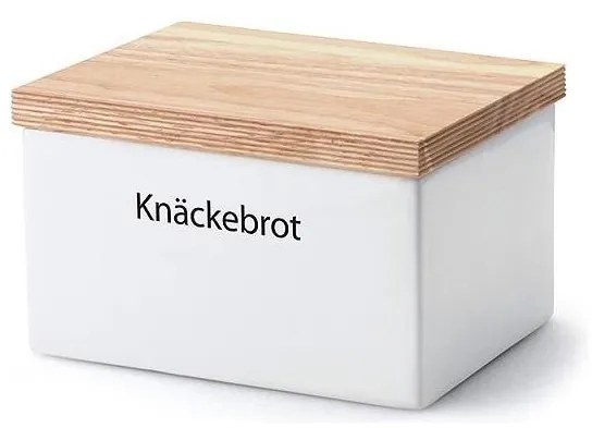 Continenta C3950 - Керамичен съд за храна с капак 17,5x13,5x11 см гумено дърво