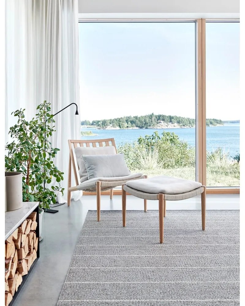 Сив килим за открито и закрито 60x125 cm Belle Concrete – Pappelina