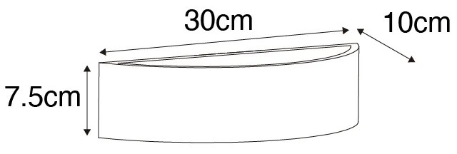 Селска стенна лампа мазилка бяла - Aurel Novo