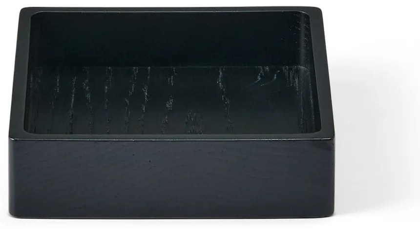 Черна декоративна дървена кутия за съхранение 11x11x3 cm Square S – LIND DNA