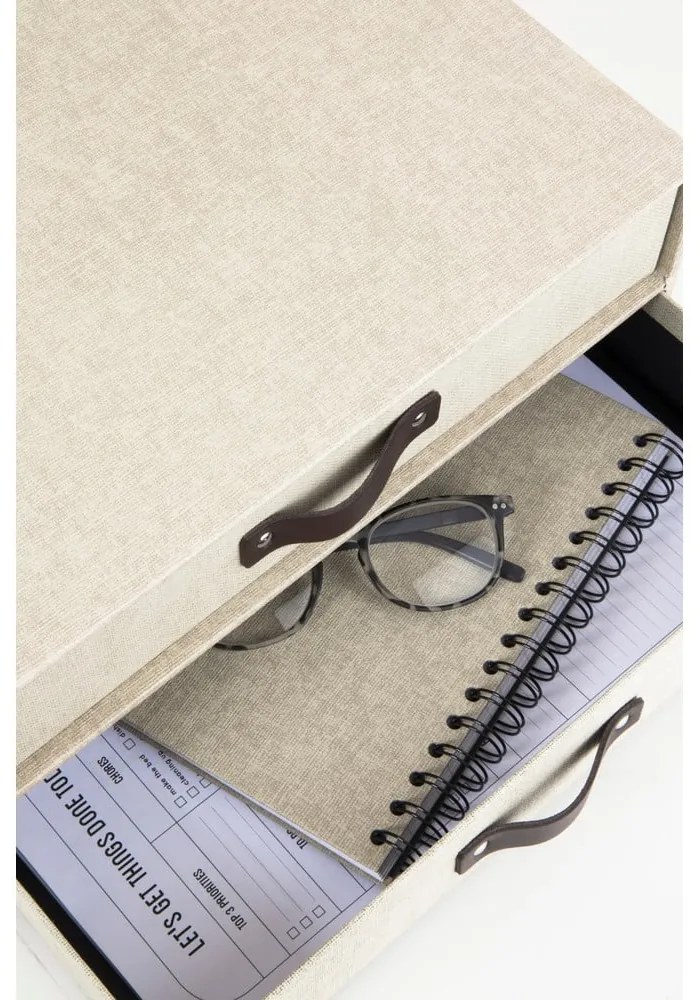 Бежова кутия за чекмеджета с 2 отделения Birger - Bigso Box of Sweden