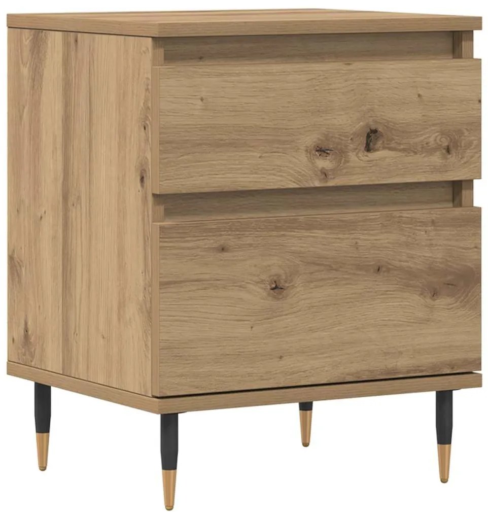 857398 vidaXL Нощно шкафче Artisan Oak 40x35x50 cm Инженерна дървесина
