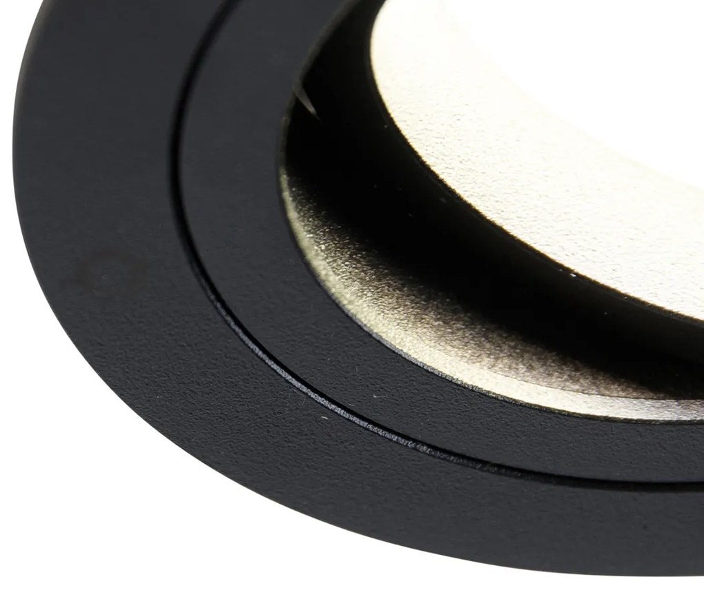 Интелигентен вграден прожектор черен с Wi-Fi GU10 - Rondoo