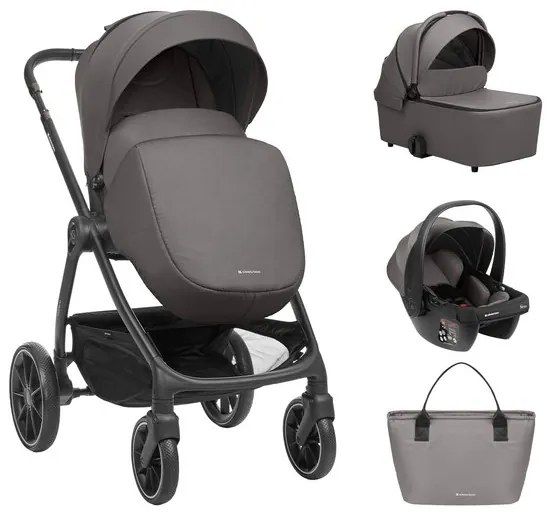 Бебешка количка 3в1 Modena KIKKABOO - Dark Grey