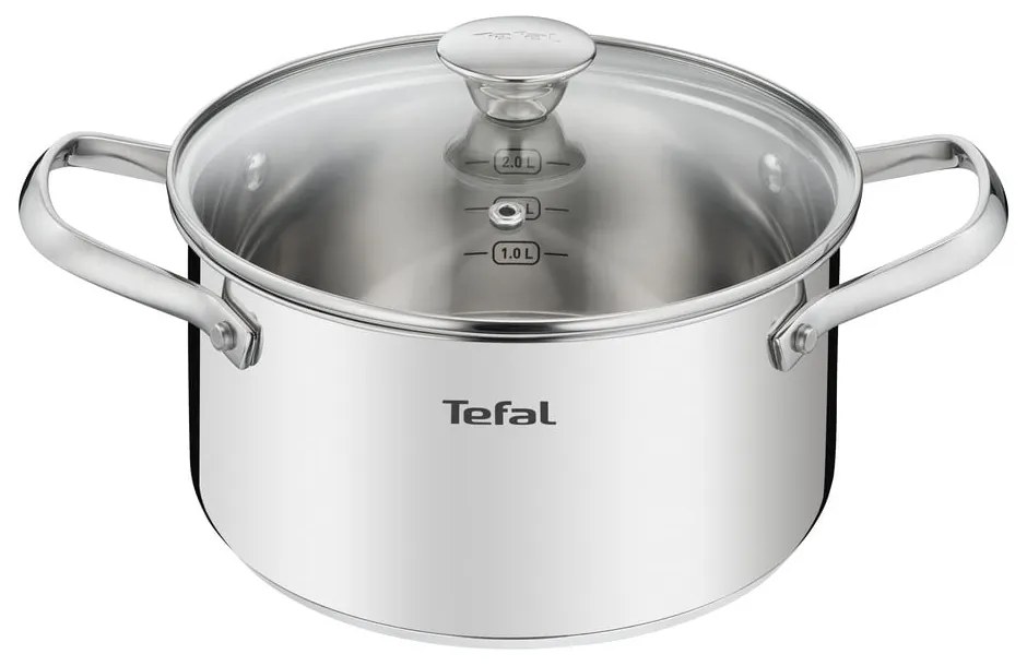 Съд от неръждаема стомана с капак за индукция Cook Eat - Tefal