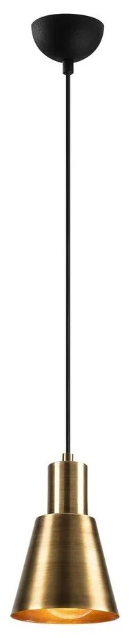 Черно и златисто висящо осветително тяло ø 14 cm Kem – Opviq lights