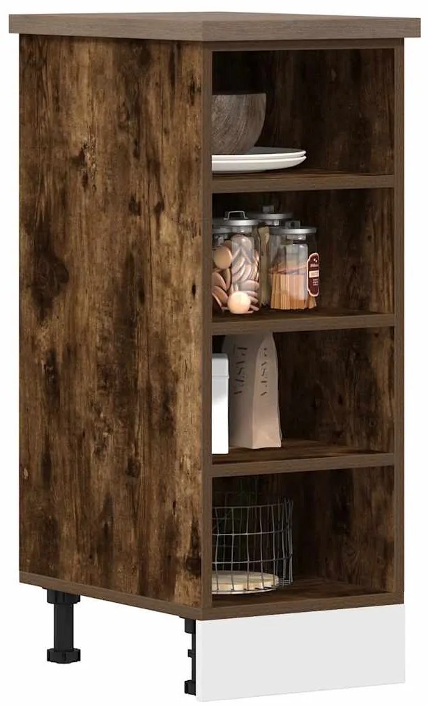 854197 vidaXL Долен шкаф "Рига", опушен дъб, 30x44,5x81,5 см, инженерно дърво