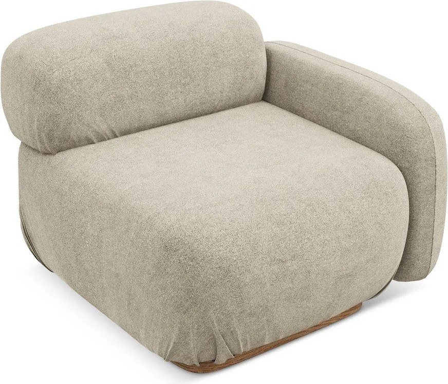 Бежов модул за диван от букле (десен ъгъл) Ailani – Makamii