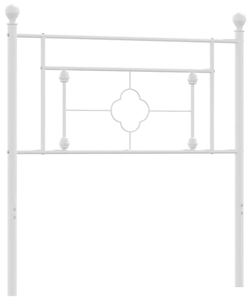 374417 vidaXL Метална табла за глава, бяла, 100 см
