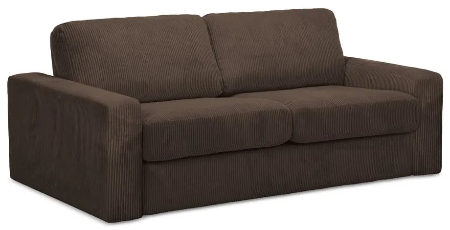Кафяв разтегателен диван от рипсено кадифе 195 cm Nona – Makamii