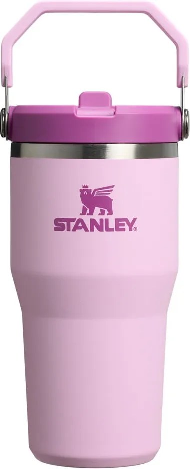 Розов термос от неръждаема стомана 600 ml IceFlow™ Flip Straw 2.0 Cherry Blossom – Stanley