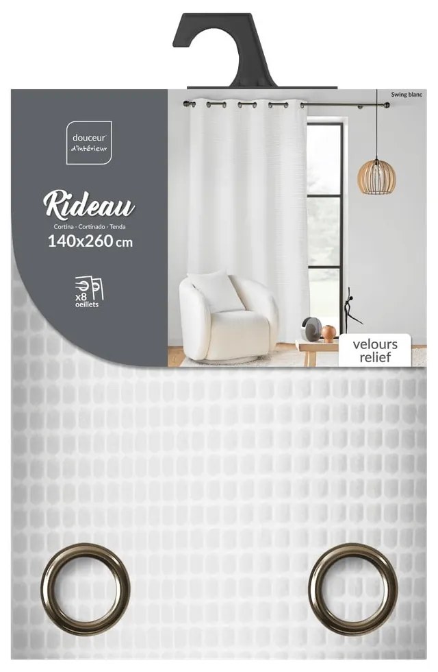 Бяло перде 140x260 cm Swing – douceur d'intérieur