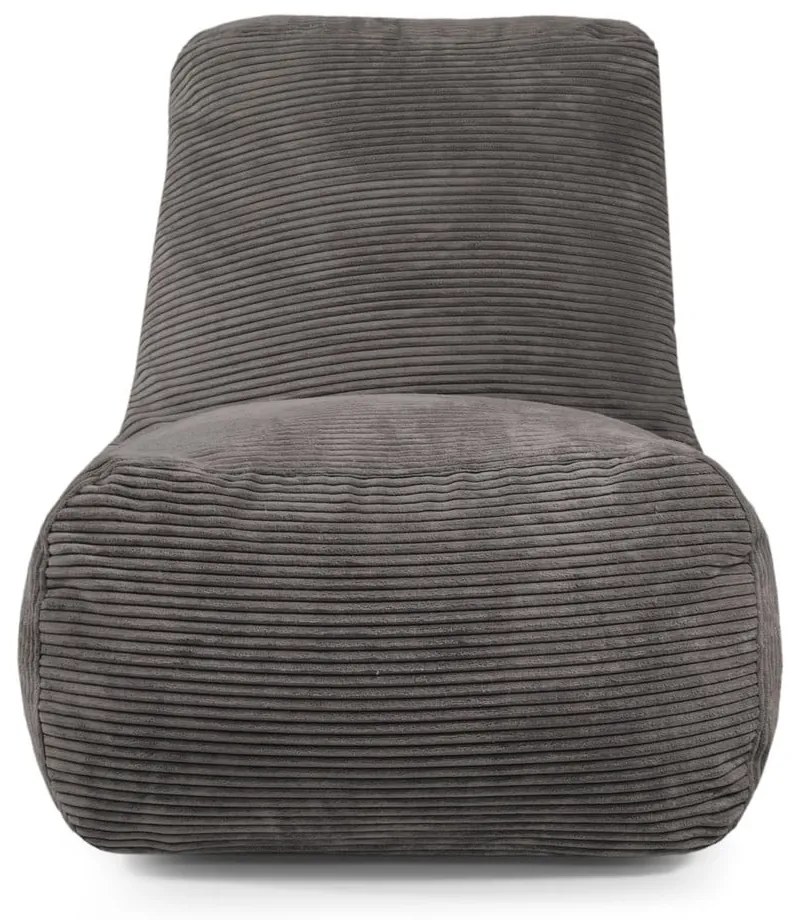 Светлосив пуф от рипсено кадифе Tube – SLOWDOWN