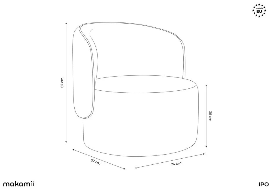 Синьо кресло Ipo – Makamii