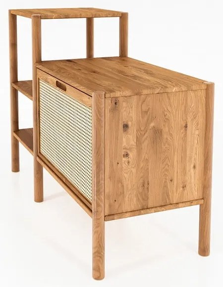 Етажерка за книги от дъбова дървесина в естествен цвят 115x86 cm Pola - The Beds