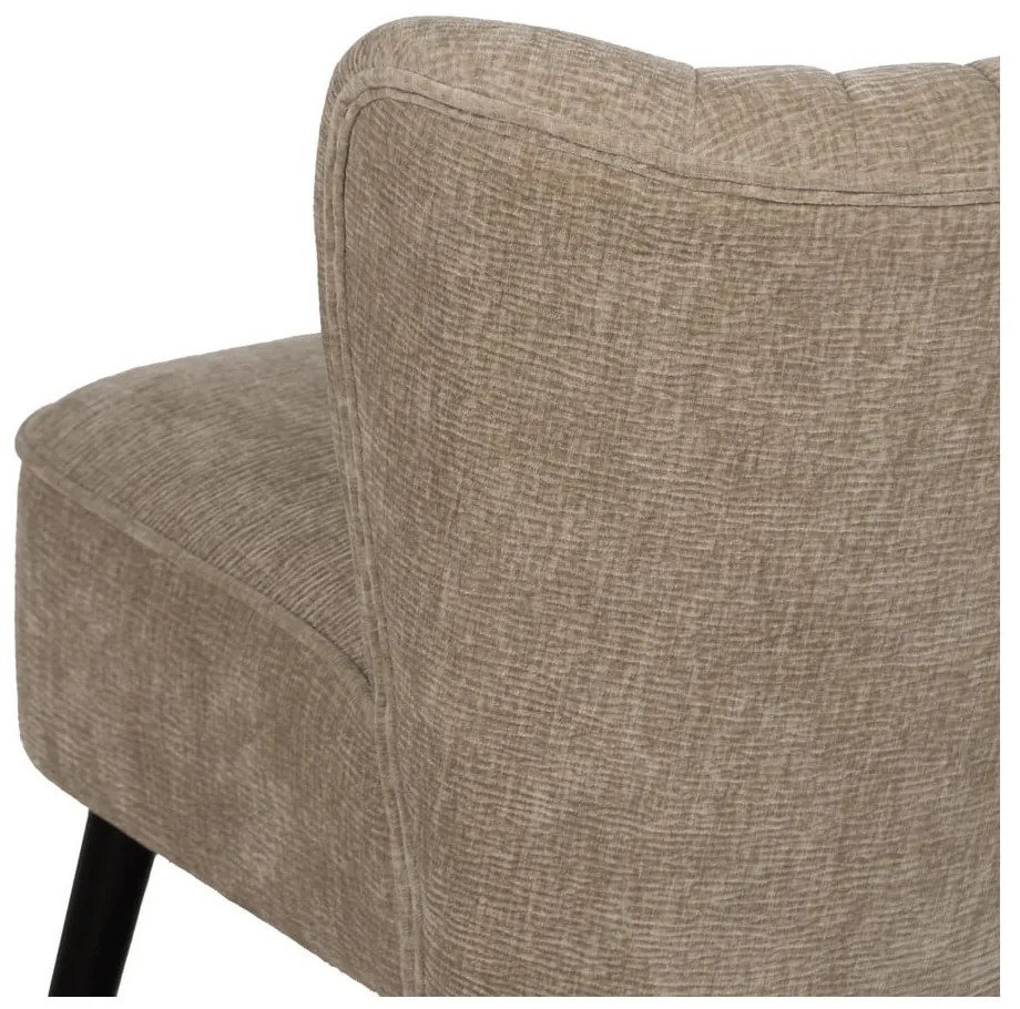 Бежово шенилово кресло Glam – Ixia