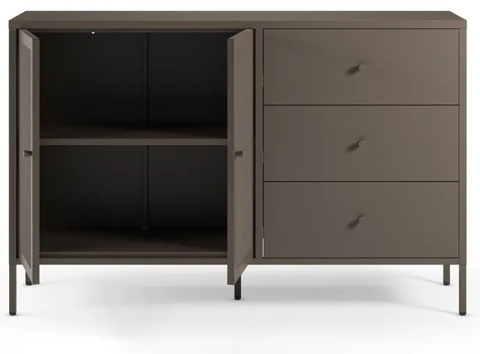 Сив метален скрин 140x90x40 cm Fayna – Marckeric