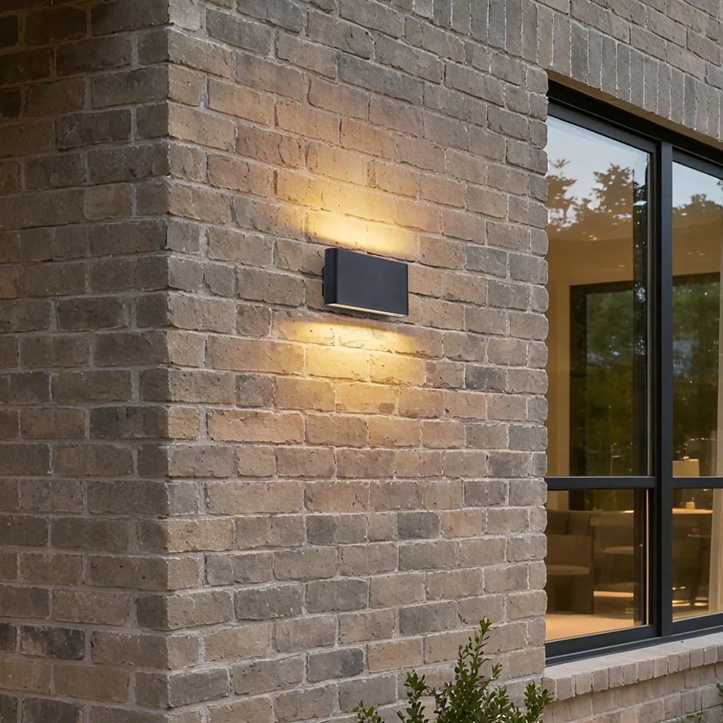 Стенна лампа черна магнитна вкл. LED акумулаторна - Batt