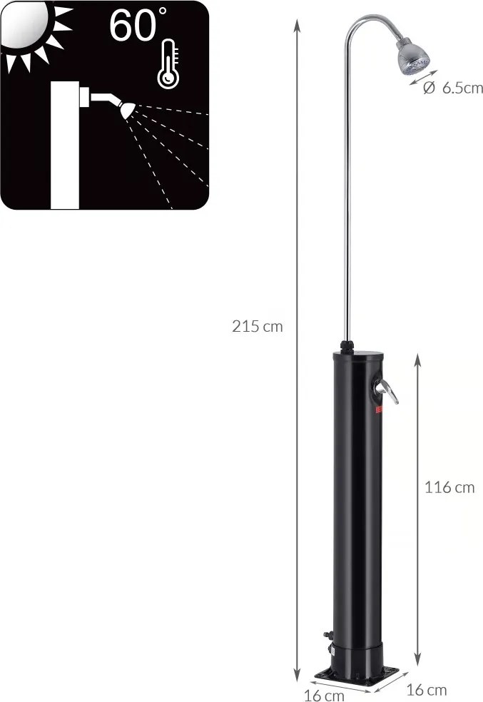 Градински слънчев душ 18 л