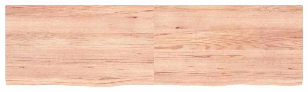 3156391 vidaXL Плот за маса светлокафяв 180x50x(2-4) см обработен масивен дъб