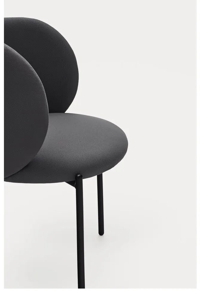 Тъмносиви тапицирани трапезни столове в комплект 2 бр. Mogi – Teulat