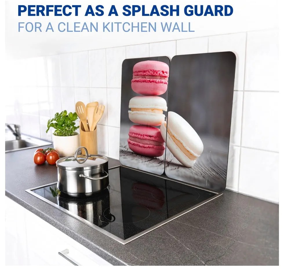 Комплект от 2 стъклени капака за печка , 52 x 30 cm Macarons - Wenko