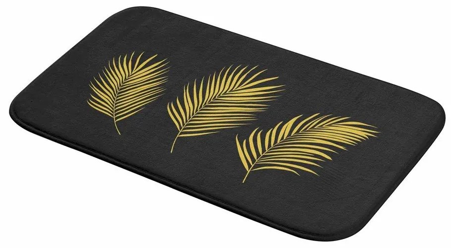 Черно-златист килим за баня 45x75 cm Orbella – douceur d'intérieur