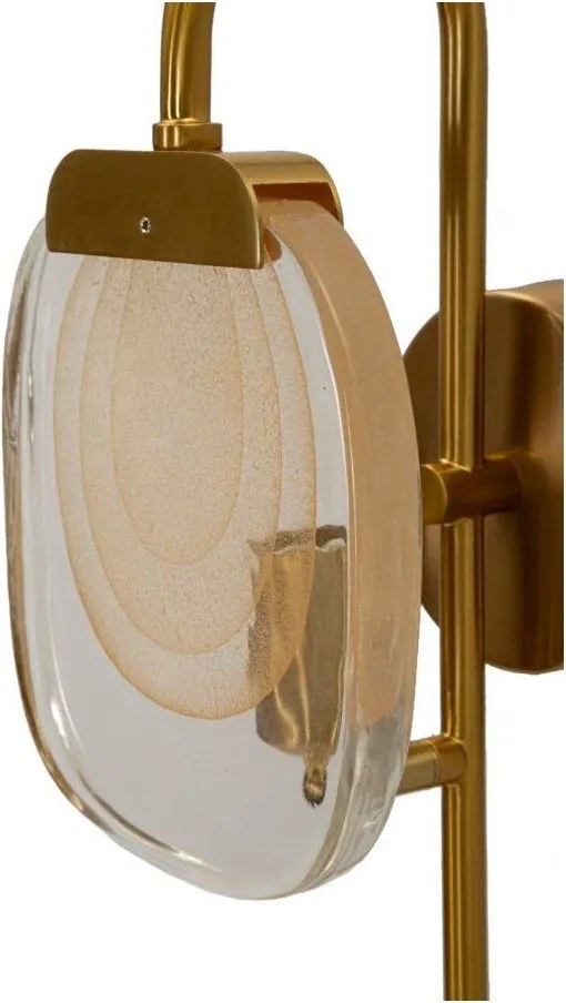 Стъклена стенна лампа в златист цвят Softy – Mauro Ferretti