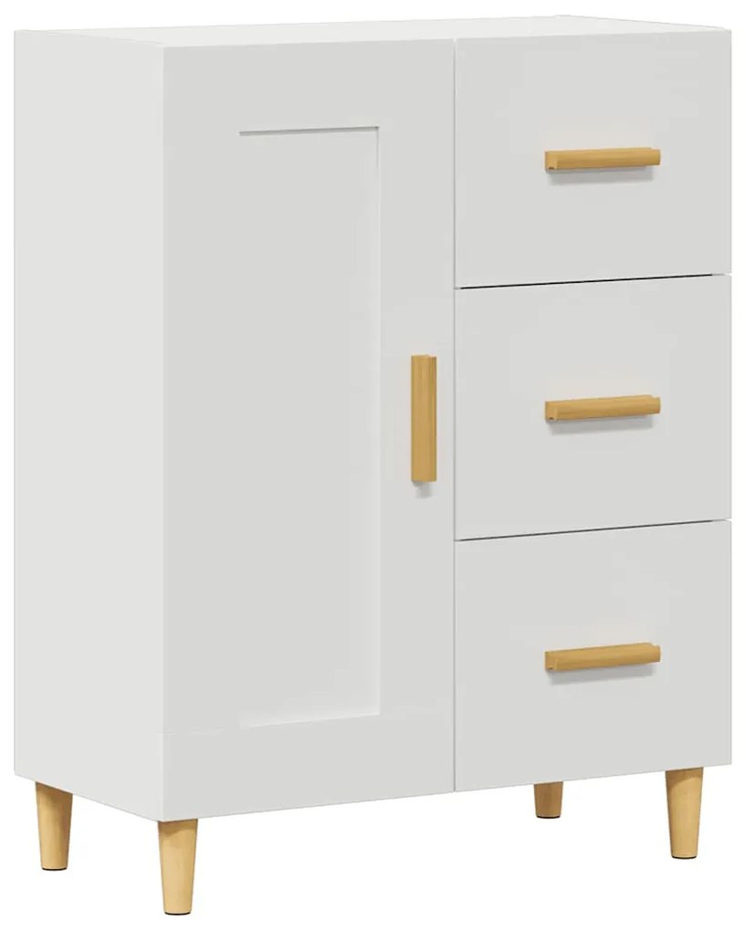 812222 vidaXL Сайдборд, бял, 69,5x34x90 см, инженерно дърво