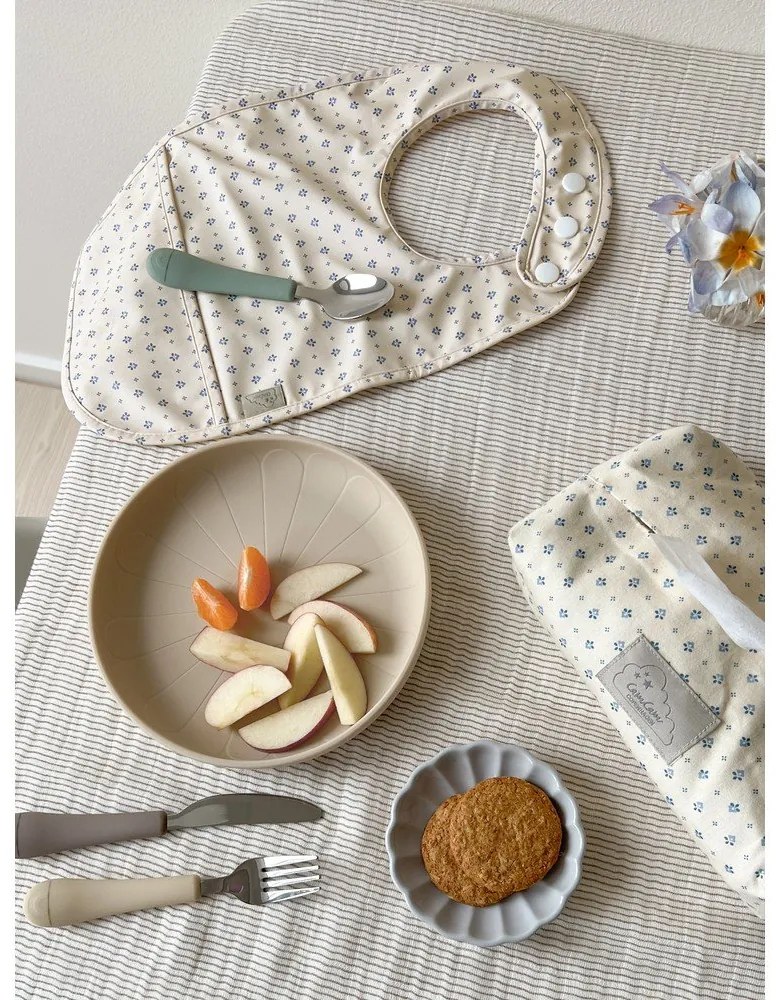 Кафяв/бежов детски прибори за хранене от силикон 3 бр. Olive Mix – Cam Cam Copenhagen