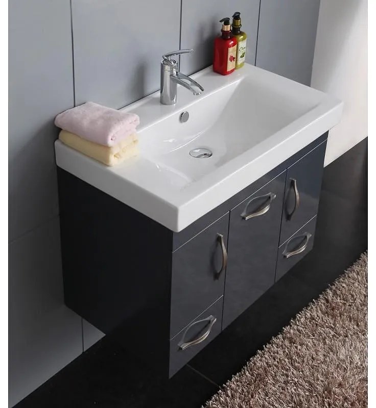 Конзолен PVC шкаф ICP 02 G / 8043, сив, 80x43x59см
