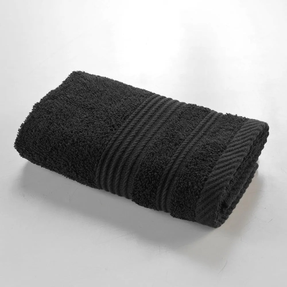 Черна памучна кърпа от тери 30x50 cm Tendresse – douceur d'intérieur