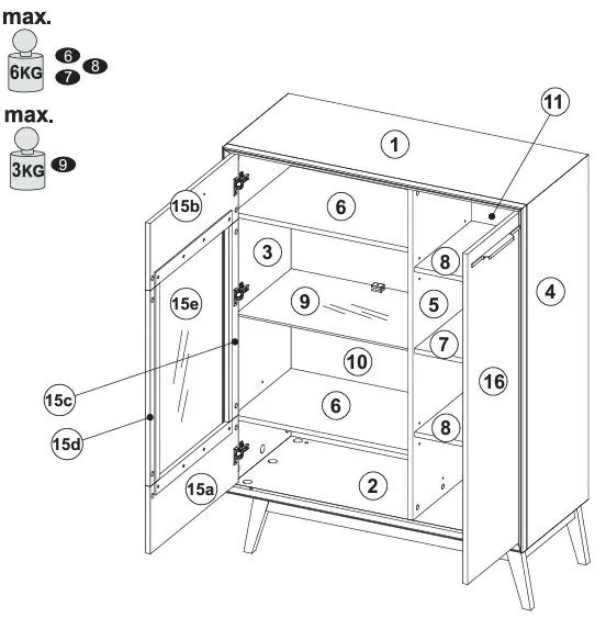 Витрина Chervil 2D кратък