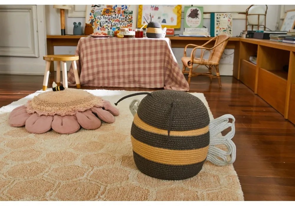 Текстилна детска кошница за играчки ø 30x32 cm Mama Bee – Lorena Canals