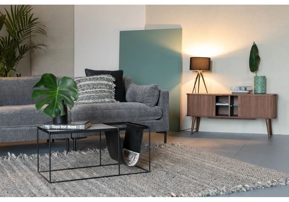 Кафяв скрин с чекмеджета и плъзгащи се врати Barbier - Zuiver