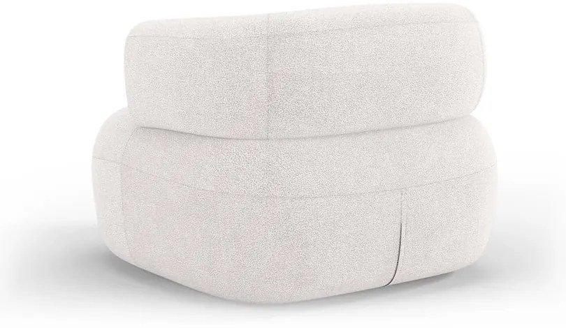 Бяло кресло от плат букле Jenny – Micadoni Home