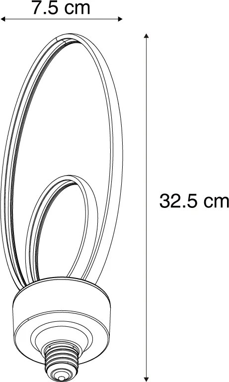 E27 LED декоративна крушка черна 6W 450 lm 3000K