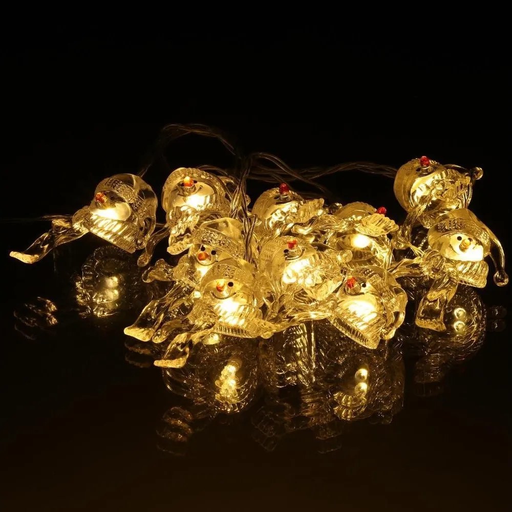 Retlux - LED гирлянд 10xLED/2xAA/топло бяло 1,65m снежни фигурки