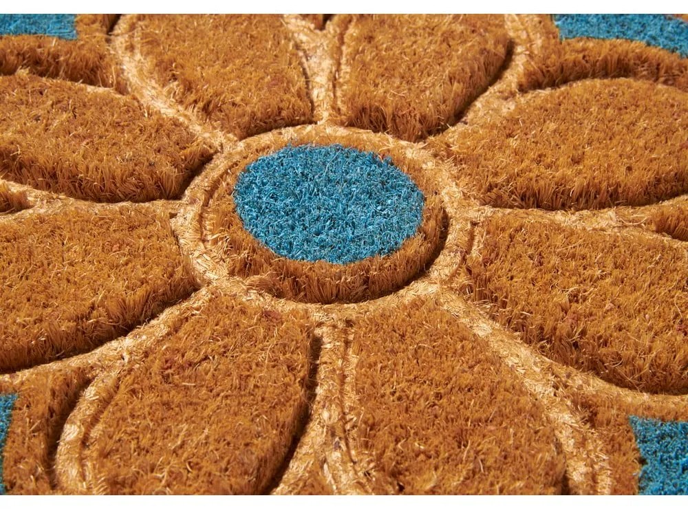 Изтривалка от кокосови влакна 45x75 cm Flowers - Hanse Home