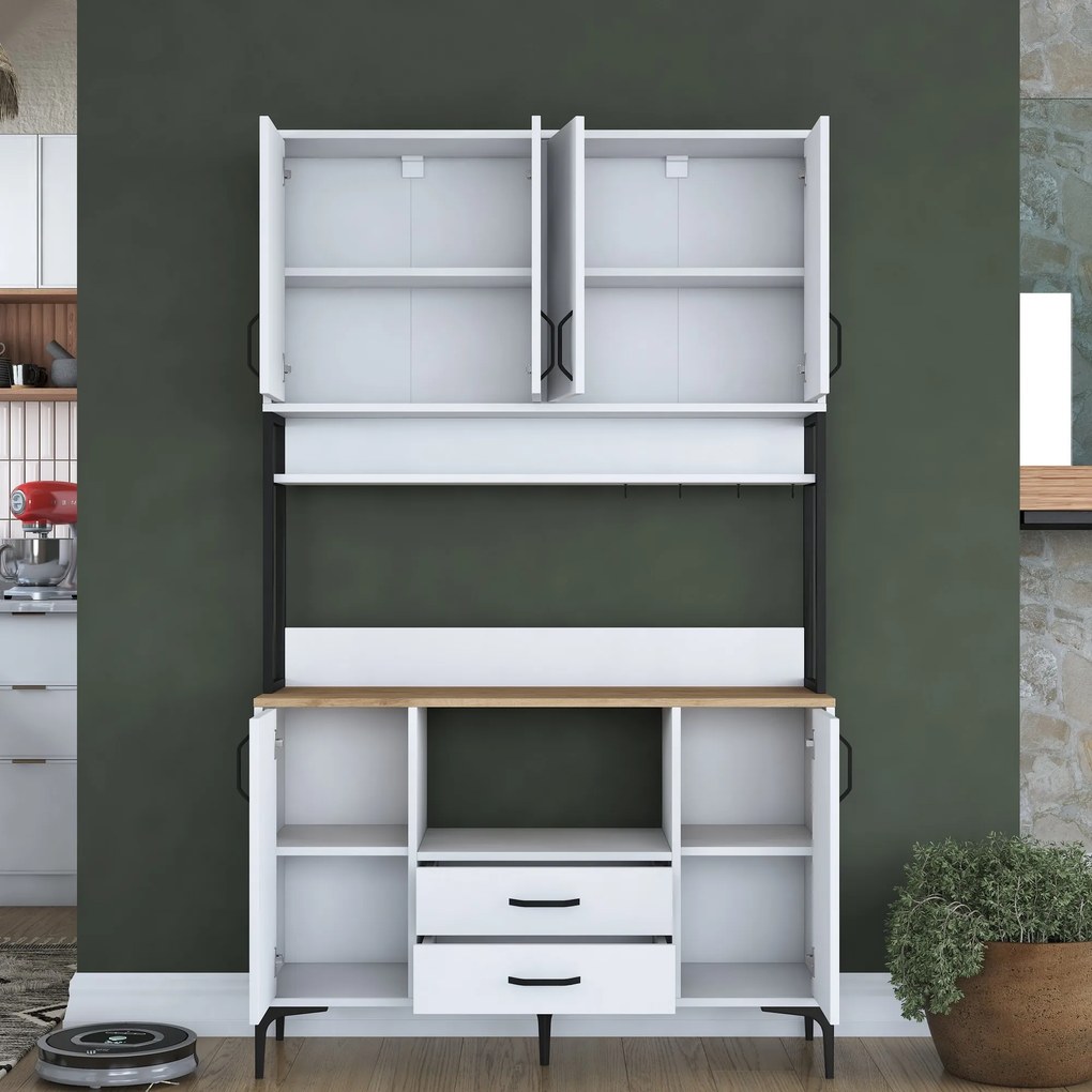 Многофункционален шкаф JE169, цвят Бял Орех