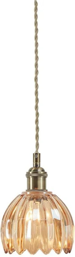 Метално висящо осветително тяло в кехлибарен цвят със стъклен абажур ø 13 cm Gota – Markslöjd