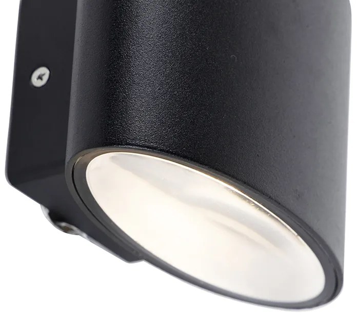 Модерна външна стенна лампа черна с LED IP44 - Ovum