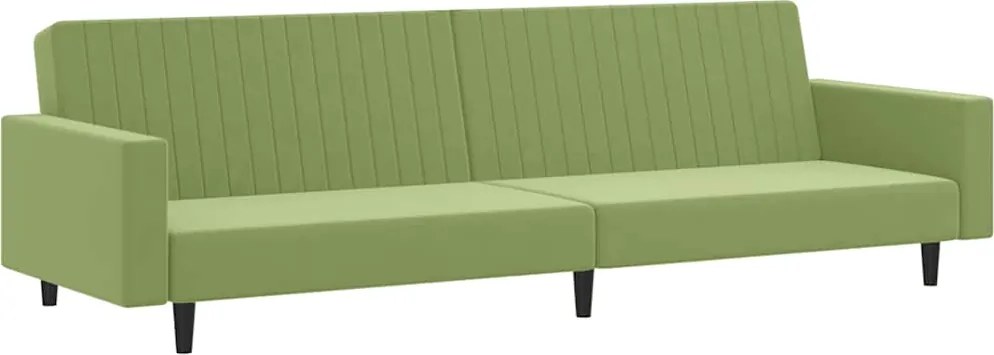 375940 vidaXL 2-местно разтегателно канапе, светлозелено, кадифе