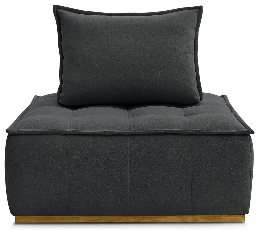 Тъмносиво шенилово кресло Elisa – Bobochic Paris