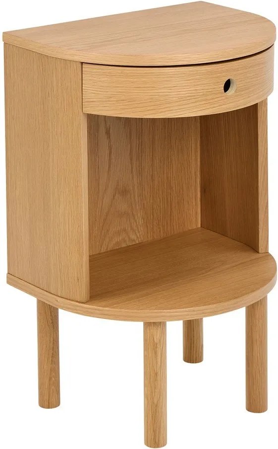 Нощно шкафче от декор от дъб в светло естествен цвят Paron – Actona