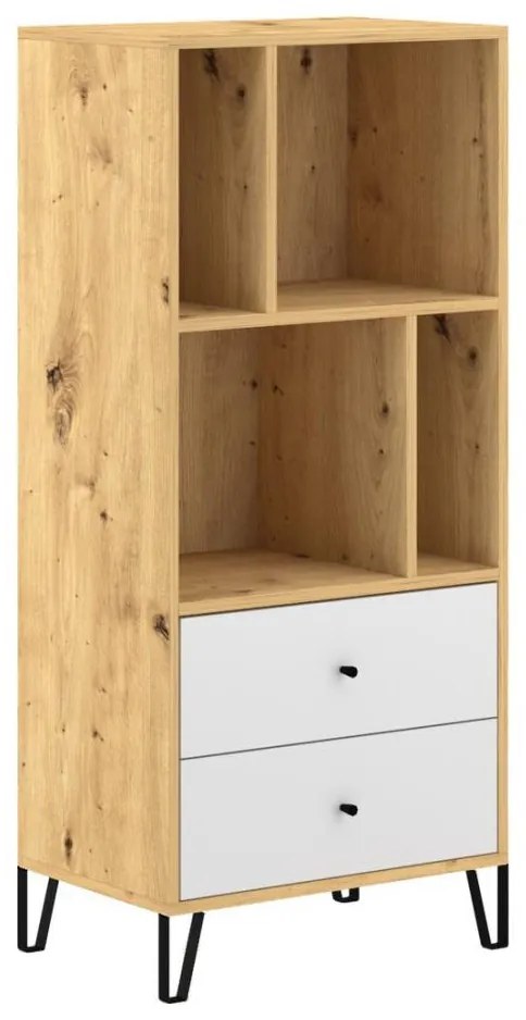 Комод SULA дъб artisan/бял