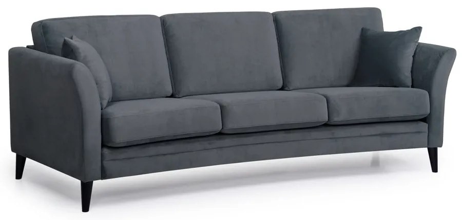 Сив кадифен диван 237 см Eden - Scandic